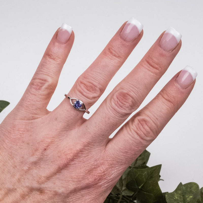 Tanzanite Ring 4.5mm .925 Silver | Choose Size - InnerVision Crystals