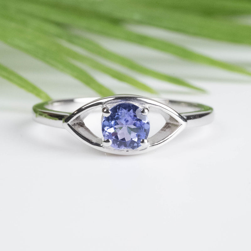 Tanzanite Ring 4.5mm .925 Silver | Choose Size - InnerVision Crystals