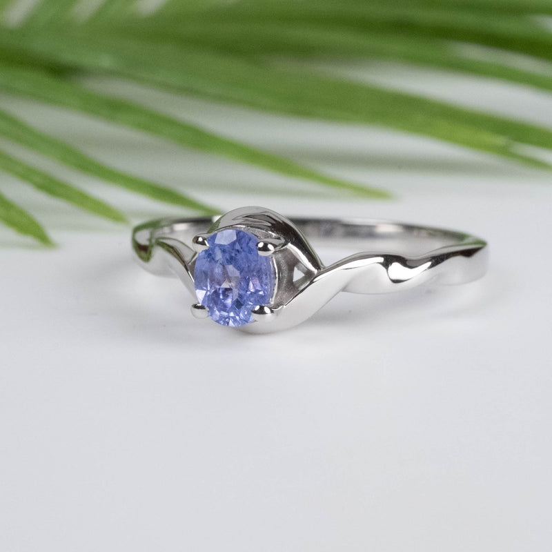 Tanzanite Ring 5x4mm .925 Silver | Choose Size - InnerVision Crystals
