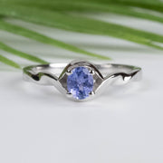 Tanzanite Ring 5x4mm .925 Silver | Choose Size - InnerVision Crystals