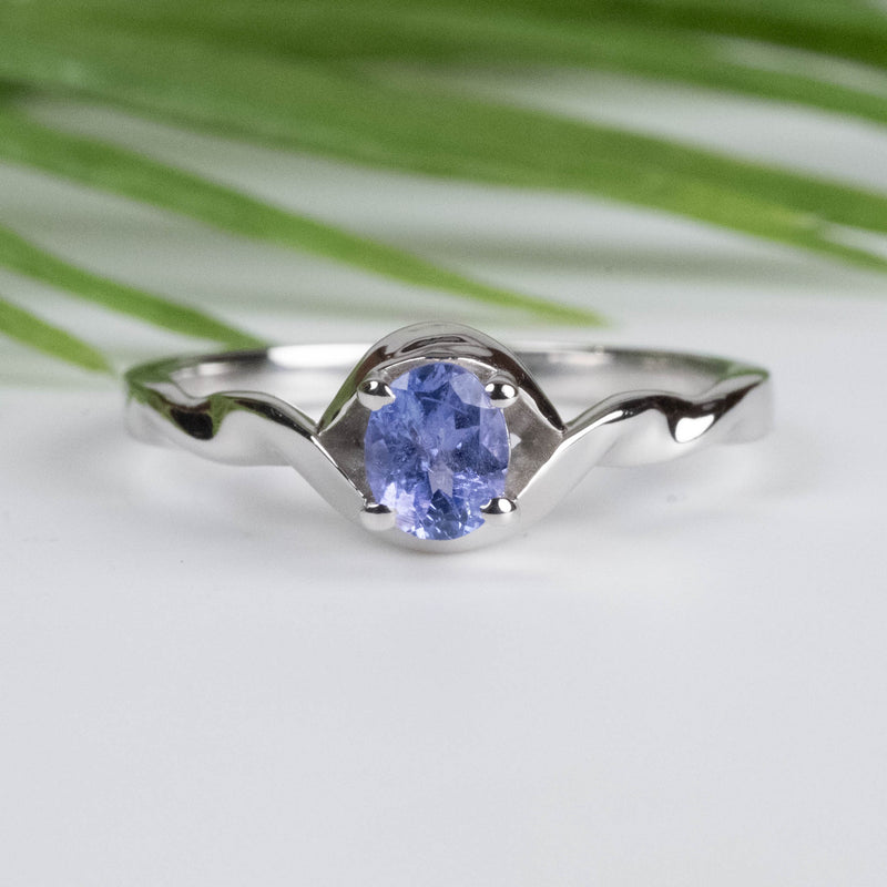 Tanzanite Ring 5x4mm .925 Silver | Choose Size - InnerVision Crystals