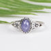 Tanzanite Ring 7x5mm Size 8.5 - InnerVision Crystals