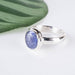 Tanzanite Rose Cut Ring 10x8mm Size 8.5 - InnerVision Crystals