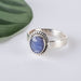 Tanzanite Rose Cut Ring 9x7mm Size 7.5 - InnerVision Crystals