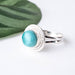 Tibetan Turquoise Ring 8mm Size 6.5 - InnerVision Crystals