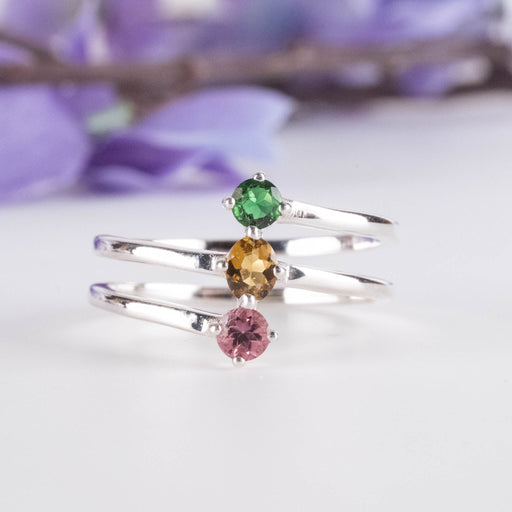 Tourmaline 3-Stone Ring Size 7 - InnerVision Crystals