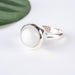 White Moonstone Ring 10mm Size 7mm - InnerVision Crystals